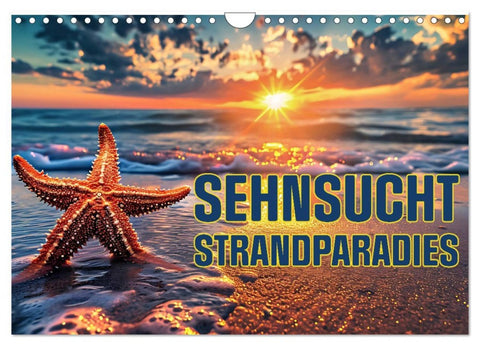 Sehnsucht Strandparadies (Wandkalender 2026 DIN A4 quer), CALVENDO Monatskalender
