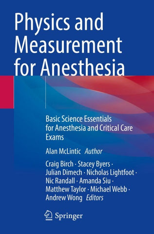 Physics and Measurement for Anesthesia