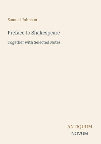 Preface to Shakespeare