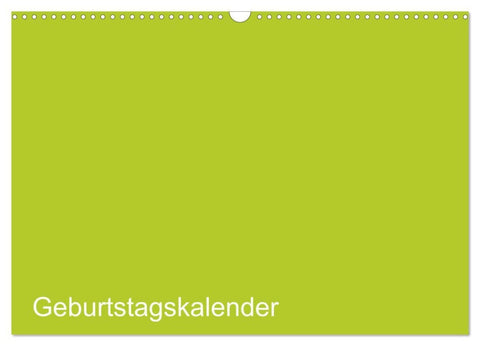 Bastel-Geburtstagskalender grün / Geburtstagskalender (Wandkalender 2026 DIN A3 quer), CALVENDO Monatskalender