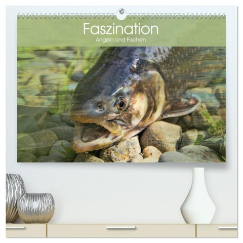 Faszination Angeln und Fischen (hochwertiger Premium Wandkalender 2027 DIN A2 quer), Kunstdruck in Hochglanz
