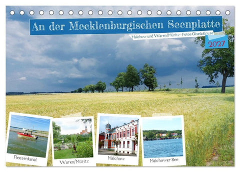An der Mecklenburgischen Seenplatte Malchow und Waren/Müritz (Tischkalender 2027 DIN A5 quer), CALVENDO Monatskalender