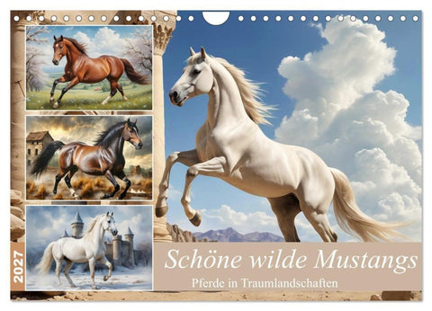 Schöne wilde Mustangs (Wandkalender 2027 DIN A4 quer), CALVENDO Monatskalender