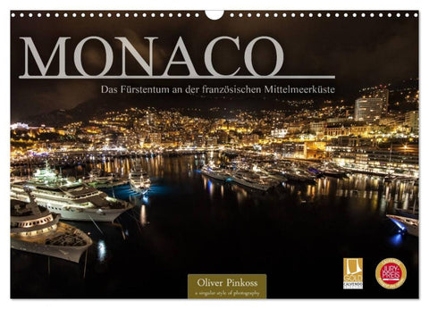 Monaco - Das Fürstentum an der französischen Mittelmeerküste (Wandkalender 2026 DIN A3 quer), CALVENDO Monatskalender