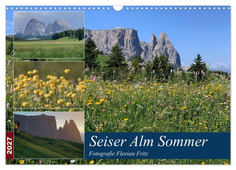 Seiser Alm Sommer (Wandkalender 2027 DIN A3 quer), CALVENDO Monatskalender
