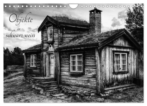 Objekte in schwarz weiss (Wandkalender 2027 DIN A4 quer), CALVENDO Monatskalender