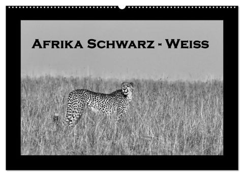 Afrika Schwarz - Weiss (Wandkalender 2027 DIN A2 quer), CALVENDO Monatskalender
