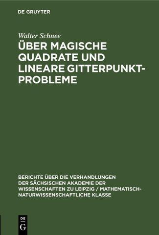 Über magische Quadrate und lineare Gitterpunktprobleme