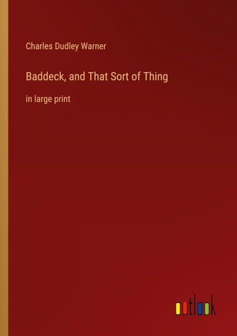 Baddeck, and That Sort of Thing