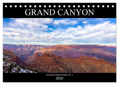 GRAND CANYON - Einblicke (Tischkalender 2026 DIN A5 quer), CALVENDO Monatskalender