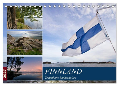FINNLAND Traumhafte Landschaften (Tischkalender 2027 DIN A5 quer), CALVENDO Monatskalender
