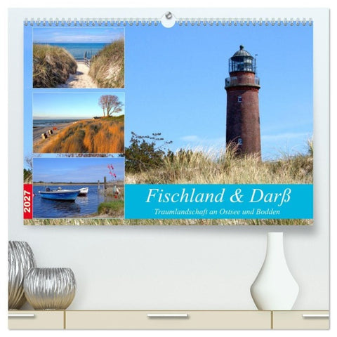 Fischland & Darß Traumlandschaft an Ostsee und Bodden (hochwertiger Premium Wandkalender 2027 DIN A2 quer), Kunstdruck in Hochglanz