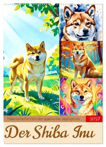 Der Shiba Inu (Wandkalender 2027 DIN A2 hoch), CALVENDO Monatskalender
