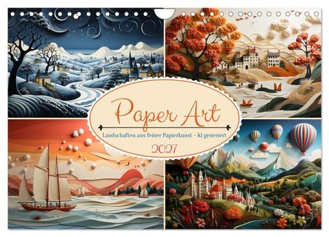 Paper Art (Wandkalender 2027 DIN A4 quer), CALVENDO Monatskalender