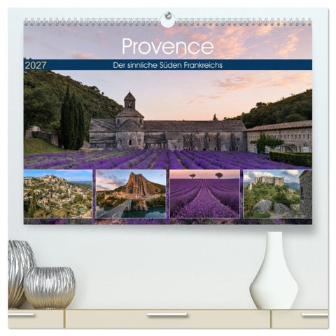 Provence, der sinnliche Süden Frankreichs (hochwertiger Premium Wandkalender 2027 DIN A2 quer), Kunstdruck in Hochglanz