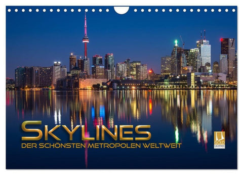 Skylines der schönsten Metropolen weltweit (Wandkalender 2027 DIN A4 quer), CALVENDO Monatskalender