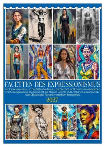 Facetten des Expressionismus (Tischkalender 2027 DIN A5 hoch), CALVENDO Monatskalender