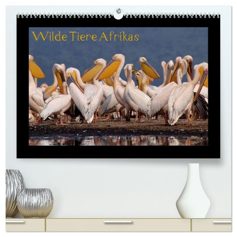 Wilde Tiere Afrikas (hochwertiger Premium Wandkalender 2027 DIN A2 quer), Kunstdruck in Hochglanz