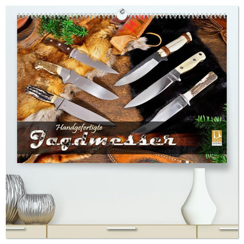 Handgefertigte Jagdmesser (hochwertiger Premium Wandkalender 2027 DIN A2 quer), Kunstdruck in Hochglanz