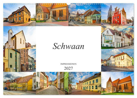 Schwaan Impressionen (Wandkalender 2027 DIN A2 quer), CALVENDO Monatskalender