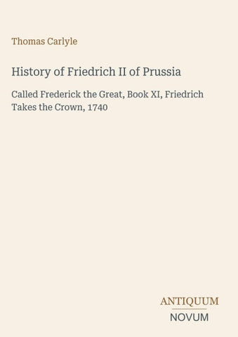 History of Friedrich II of Prussia