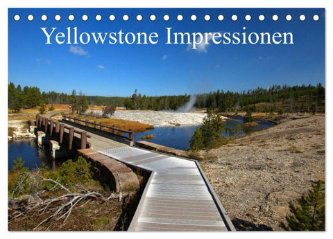 Yellowstone Impressionen (Tischkalender 2026 DIN A5 quer), CALVENDO Monatskalender