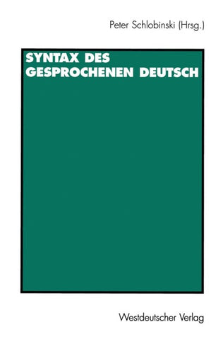 Syntax des gesprochenen Deutsch
