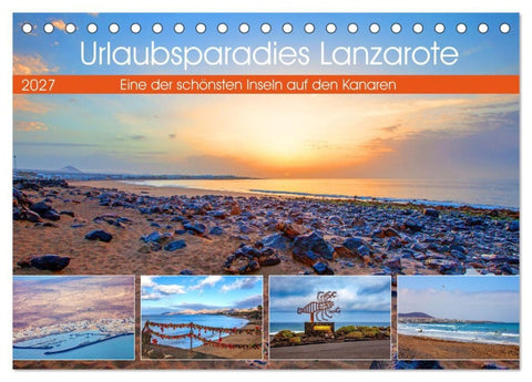 Urlaubsparadies Lanzarote (Tischkalender 2027 DIN A5 quer), CALVENDO Monatskalender