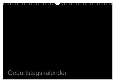 Bastel-Geburtstagskalender schwarz / Geburtstagskalender (Wandkalender 2026 DIN A3 quer), CALVENDO Monatskalender