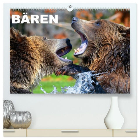 Bären (hochwertiger Premium Wandkalender 2026 DIN A2 quer), Kunstdruck in Hochglanz