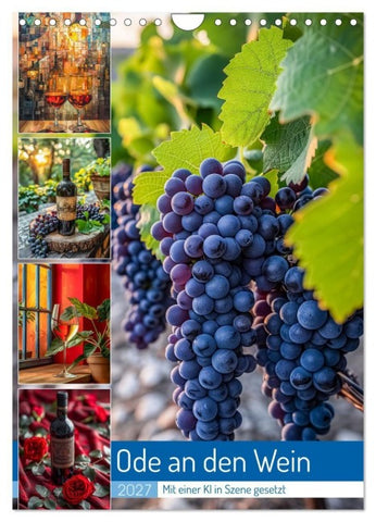 Ode an den Wein (Wandkalender 2027 DIN A4 hoch), CALVENDO Monatskalender