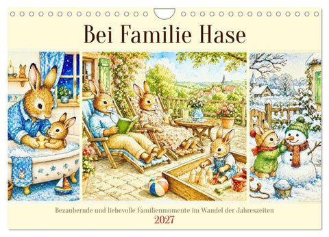 Bei Familie Hase (Wandkalender 2027 DIN A4 quer), CALVENDO Monatskalender