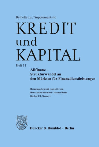 Allfinanz – Strukturwandel an den Märkten für Finanzdienstleistungen.