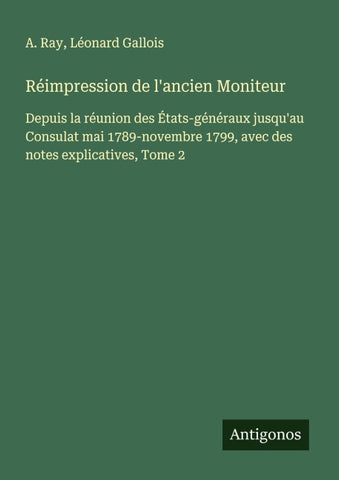 Réimpression de l'ancien Moniteur