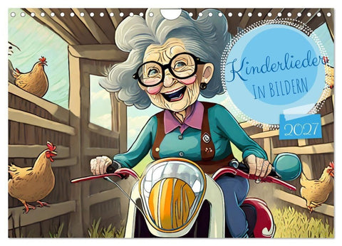 Kinderlieder - In Bildern (Wandkalender 2027 DIN A4 quer), CALVENDO Monatskalender