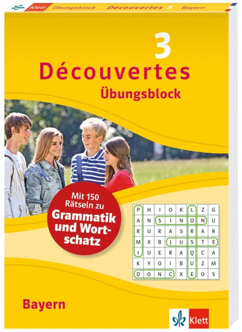 Découvertes 3 Bayern (ab 2017) Übungsblock zum Schulbuch, 3. Lernjahr