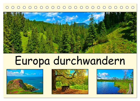 Europa durchwandern (Tischkalender 2026 DIN A5 quer), CALVENDO Monatskalender