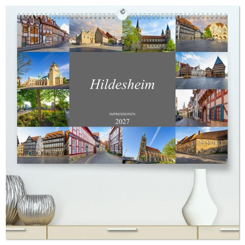 Hildesheim Impressionen (hochwertiger Premium Wandkalender 2027 DIN A2 quer), Kunstdruck in Hochglanz
