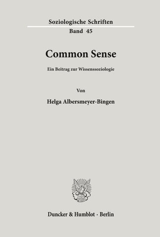 Common Sense.
