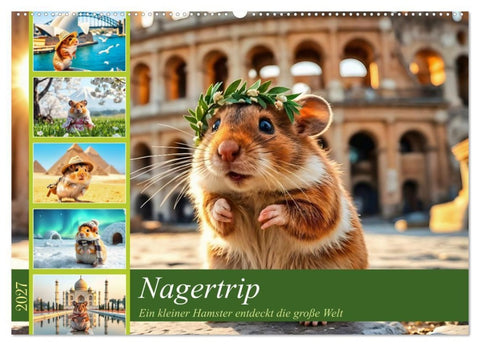 Nagertrip - Ein kleiner Hamster entdeckt die große Welt (Wandkalender 2027 DIN A2 quer), CALVENDO Monatskalender