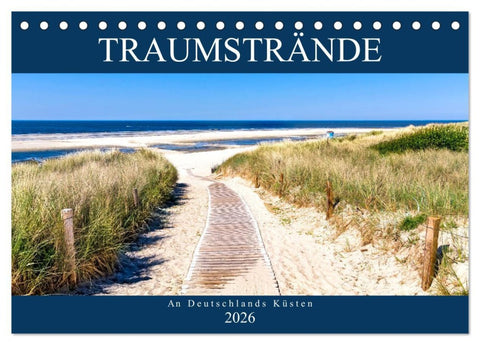 Traumstrände an Deutschlands Küsten (Tischkalender 2026 DIN A5 quer), CALVENDO Monatskalender