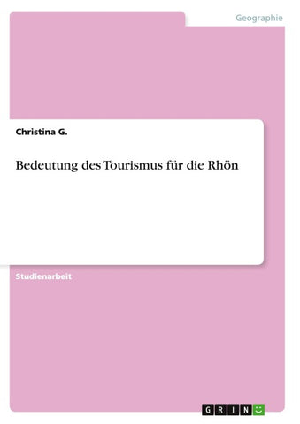 Bedeutung des Tourismus für die Rhön