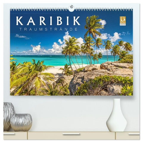 Karibik - Traumstrände (hochwertiger Premium Wandkalender 2027 DIN A2 quer), Kunstdruck in Hochglanz