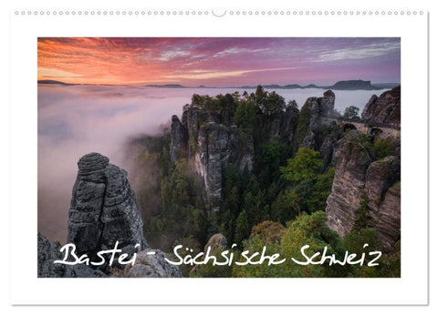 Bastei - Sächsische Schweiz (Wandkalender 2027 DIN A2 quer), CALVENDO Monatskalender