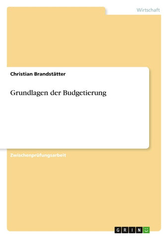 Grundlagen der Budgetierung