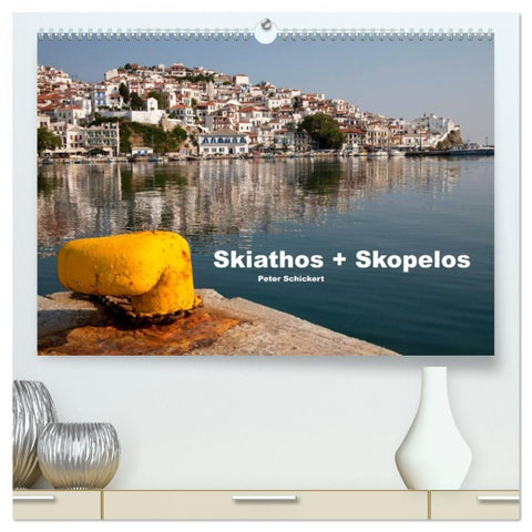 Skiathos + Skopelos (hochwertiger Premium Wandkalender 2026 DIN A2 quer), Kunstdruck in Hochglanz
