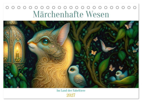 Märchenhafte Wesen - Im Land der Fabeltiere (Tischkalender 2027 DIN A5 quer), CALVENDO Monatskalender