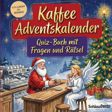 Kaffee-Adventskalender: Quiz-Buch mit Fragen und Rätsel