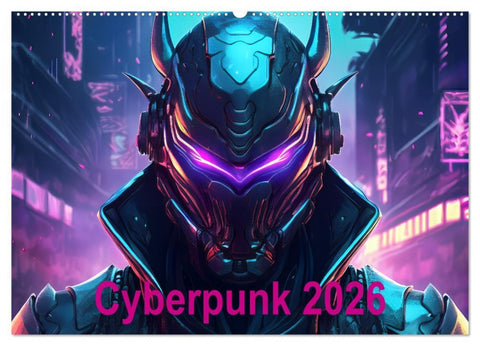 Cyberpunk (Wandkalender 2026 DIN A2 quer), CALVENDO Monatskalender