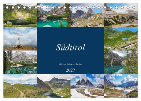 Südtirol (Tischkalender 2027 DIN A5 quer), CALVENDO Monatskalender